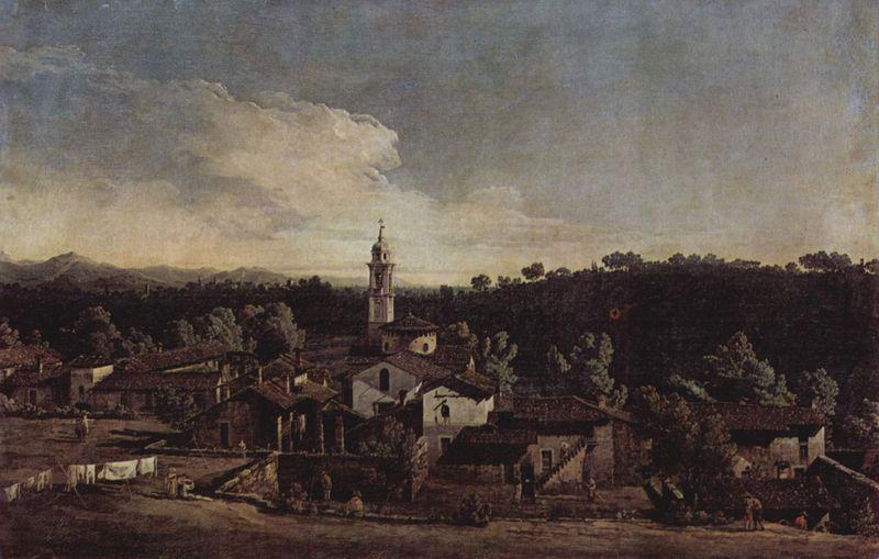Bernardo Bellotto Das Dorf Gazzada, Blick vom Suden oil painting picture